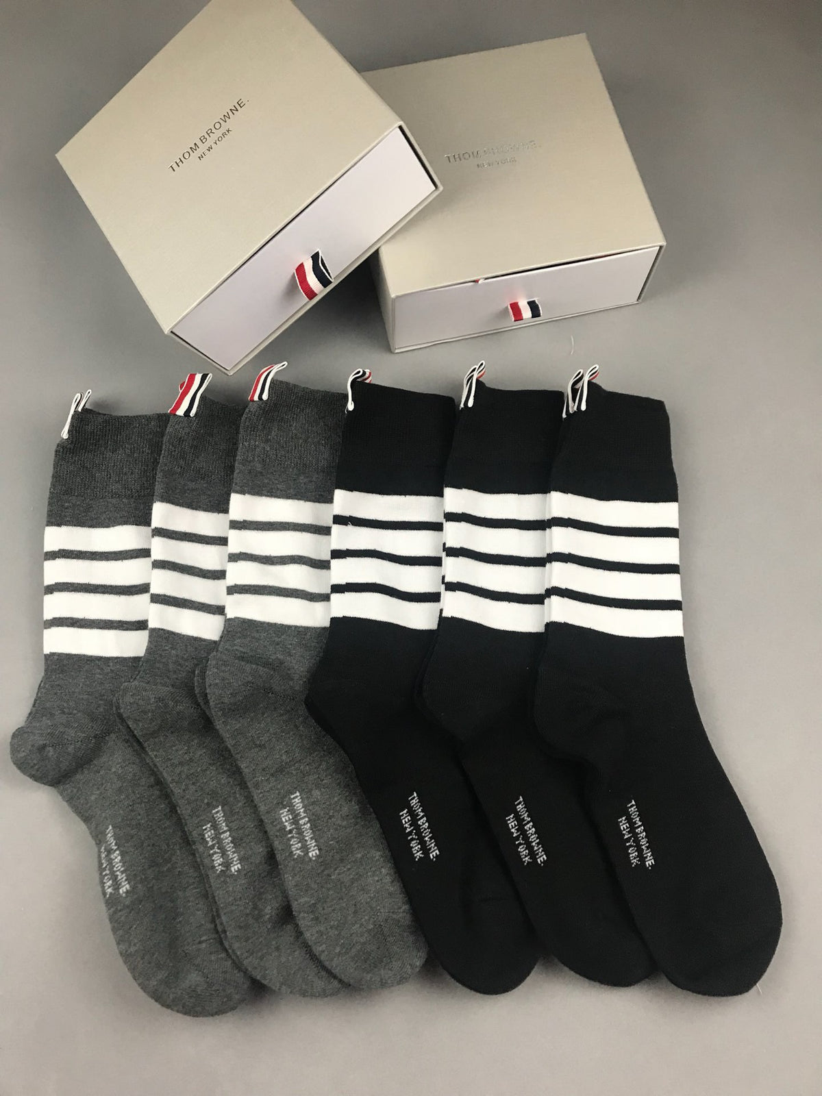 Thom Browne Cotton Crew Socks - 5-Pair Set