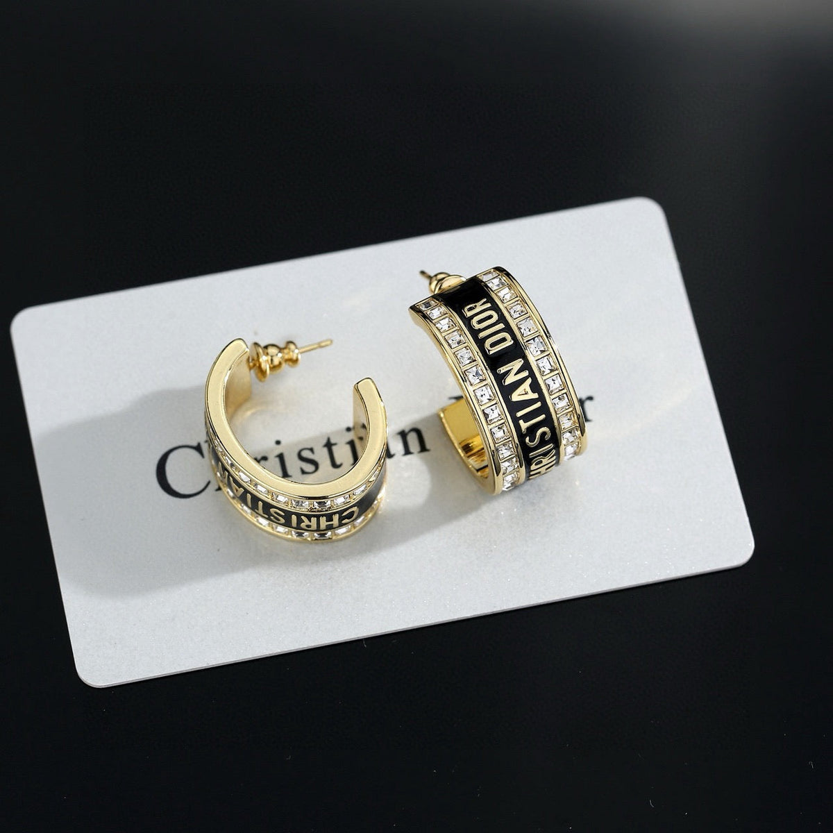 Martin Graham earrings in polished metal-tone – detail view