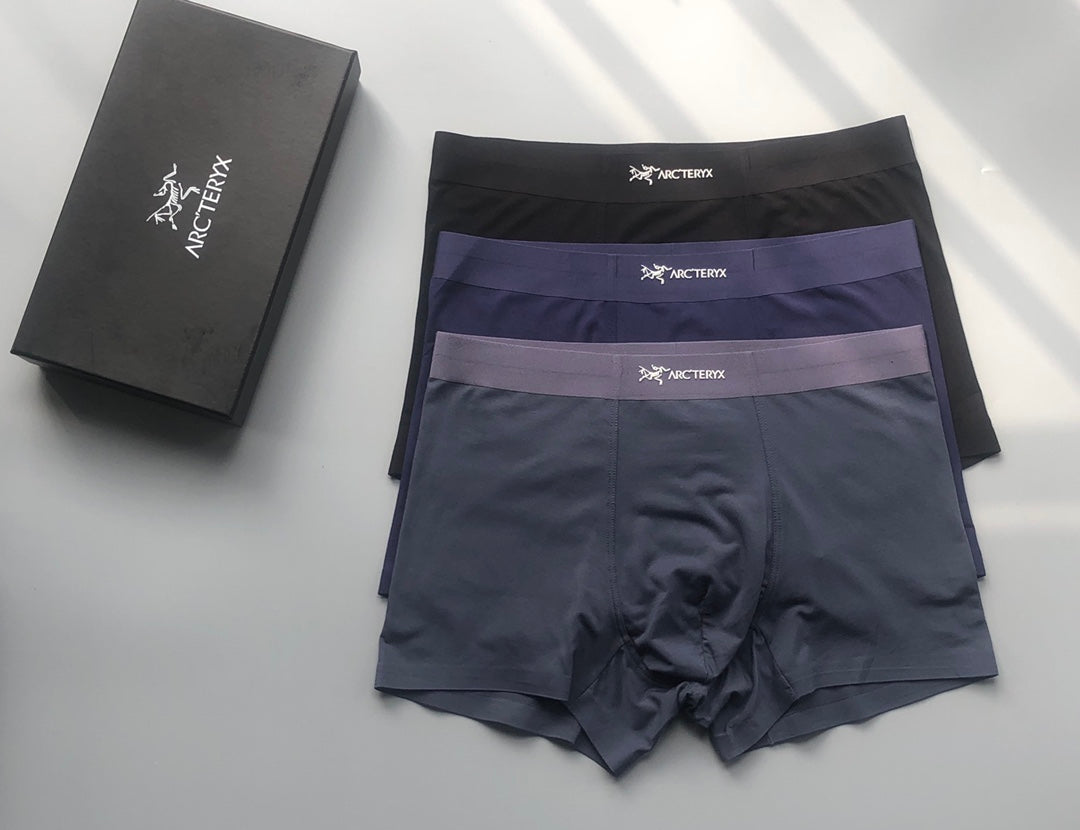 Arc'teryx Modal Visible All-Over Pattern And Logo Details Men's Boxer Briefs - 3-Piece Box