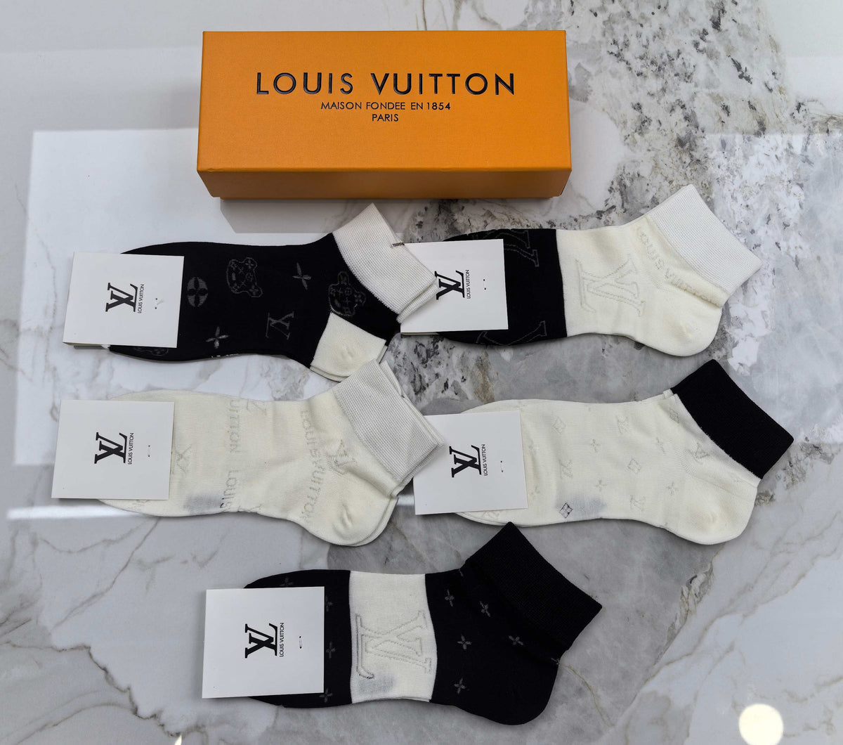 Louis Vuitton Modal No-Show Socks - 5-Pair Set