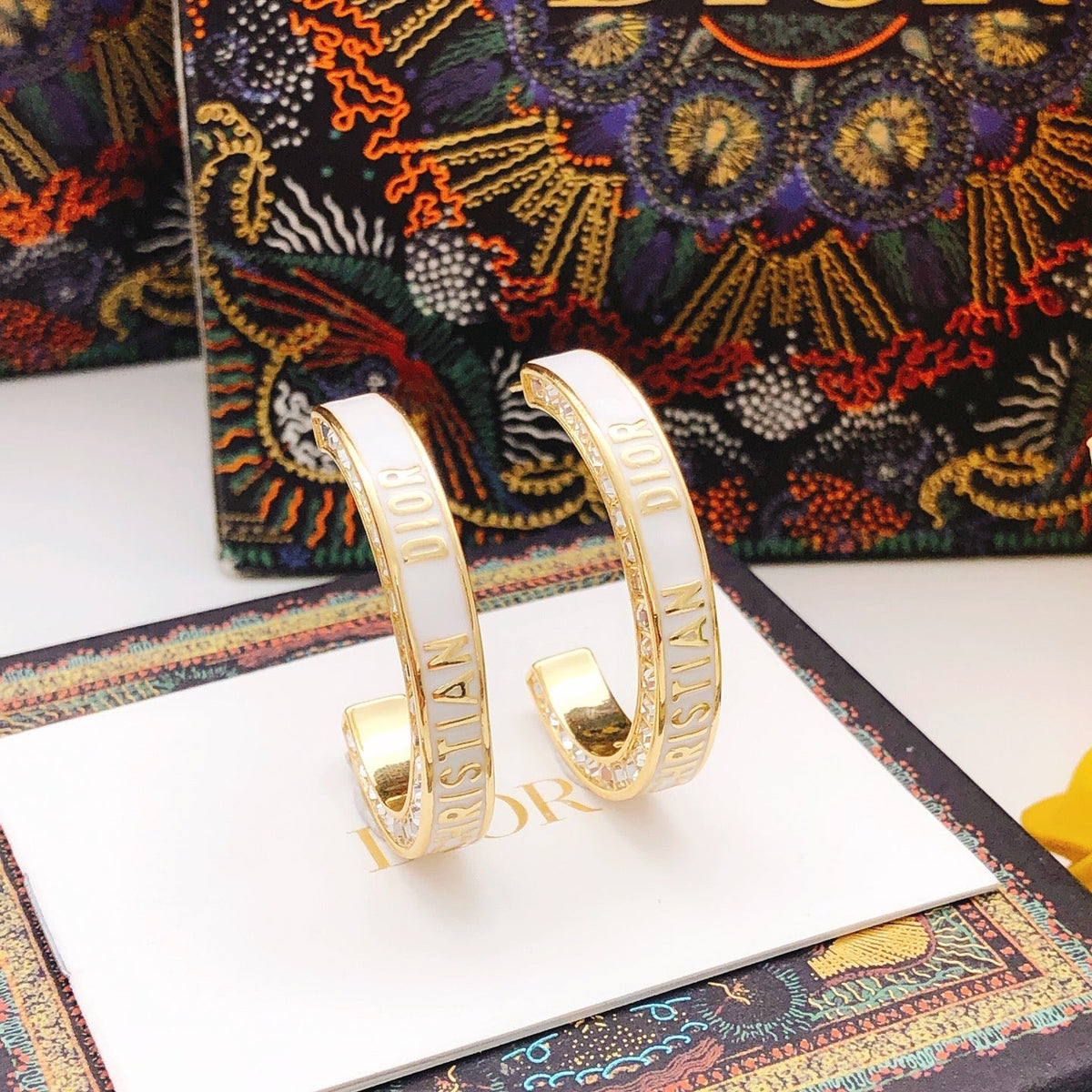 Martin Graham earrings in polished metal-tone – detail view