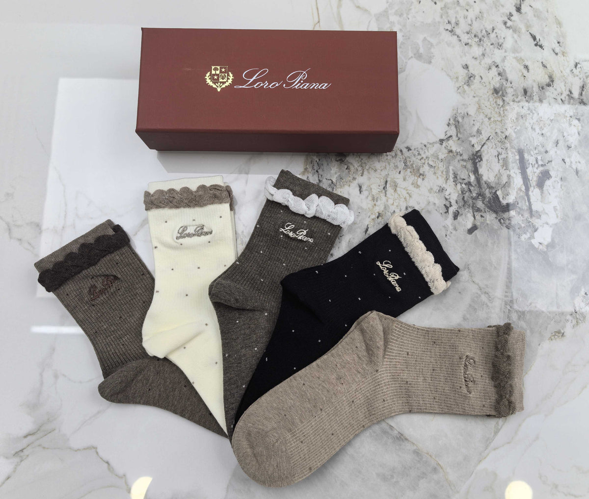 LP Combed Cotton Crew Socks - 5-Pair Set