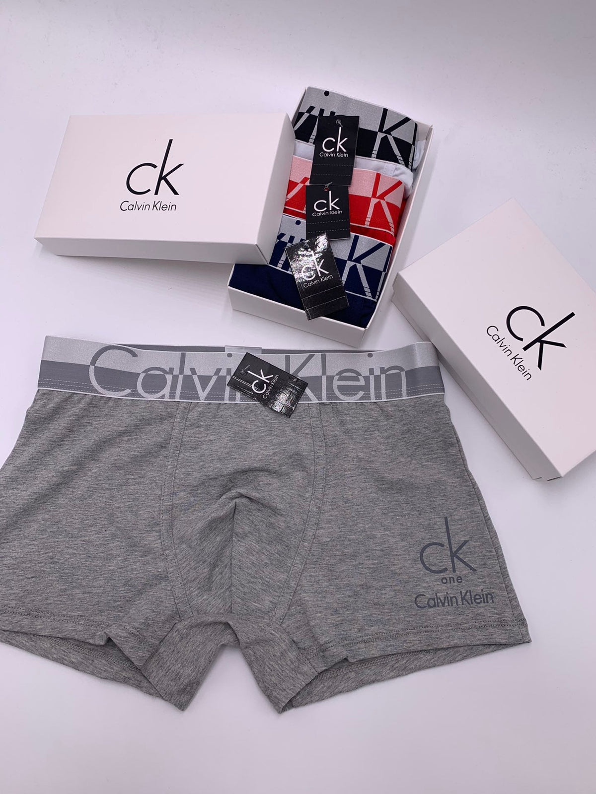 Unbranded Cotton Contrast Logo Waistbands Men's Boxer Briefs