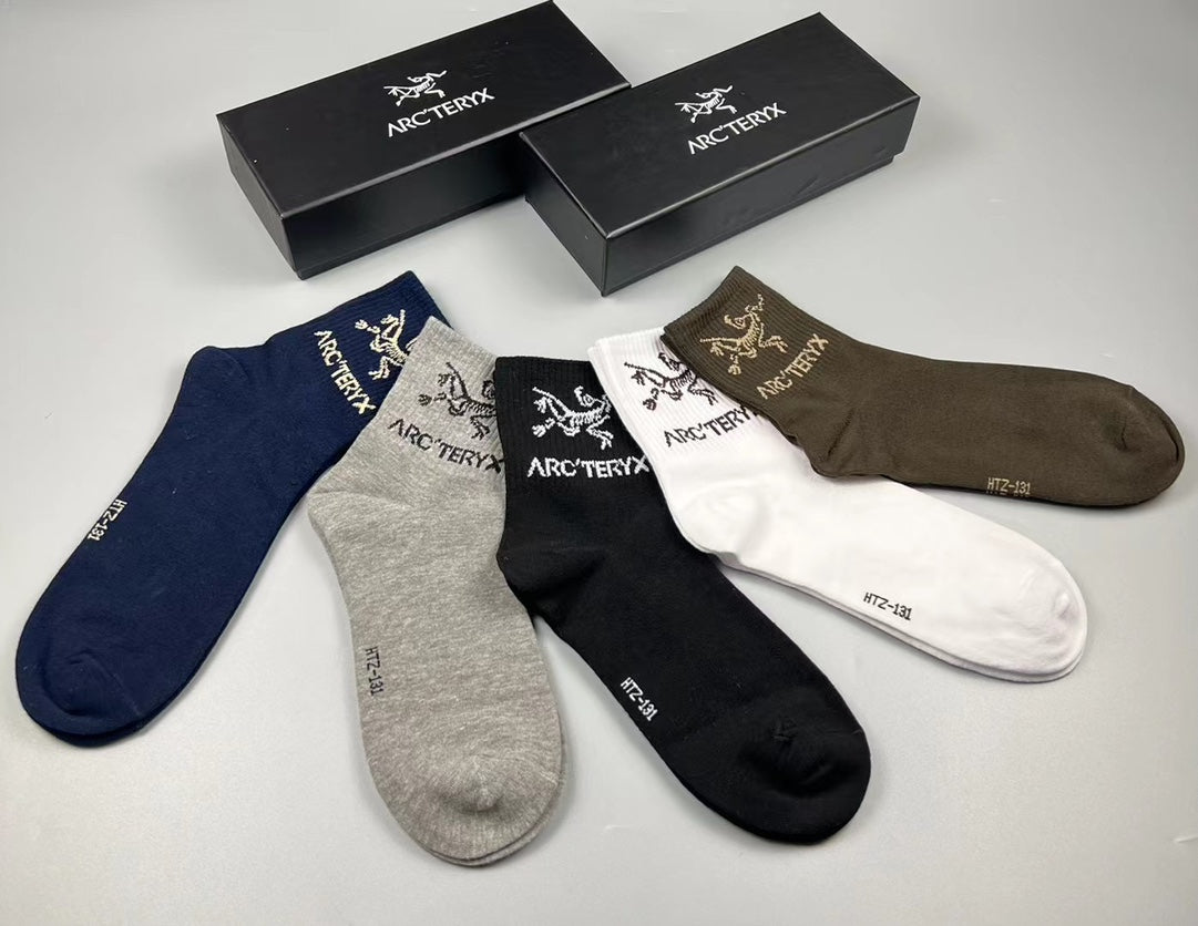Arc'teryx Cotton Bird Graphics Crew Socks - 5-Pair Set