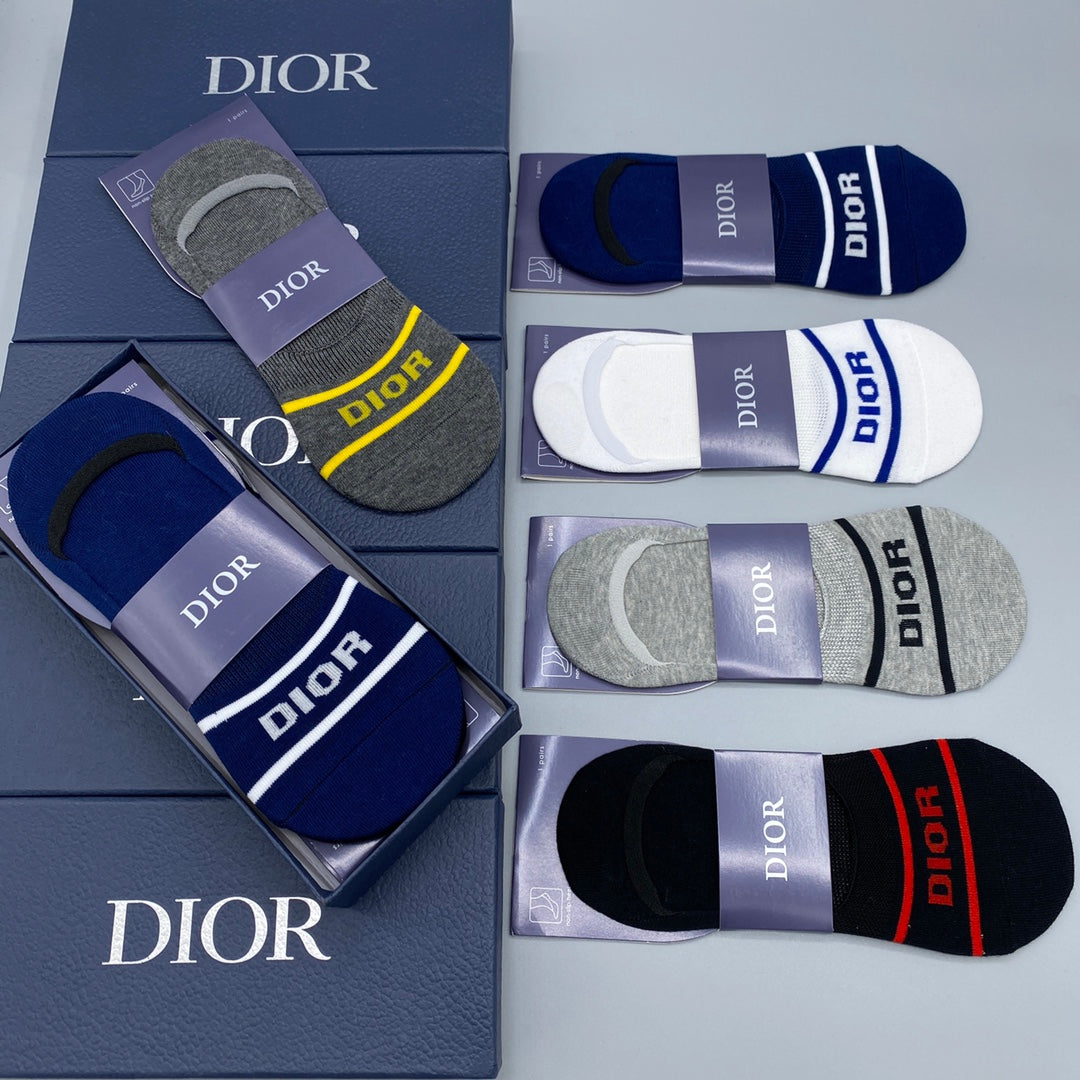 Dior Colourful Stripe No-Show Socks