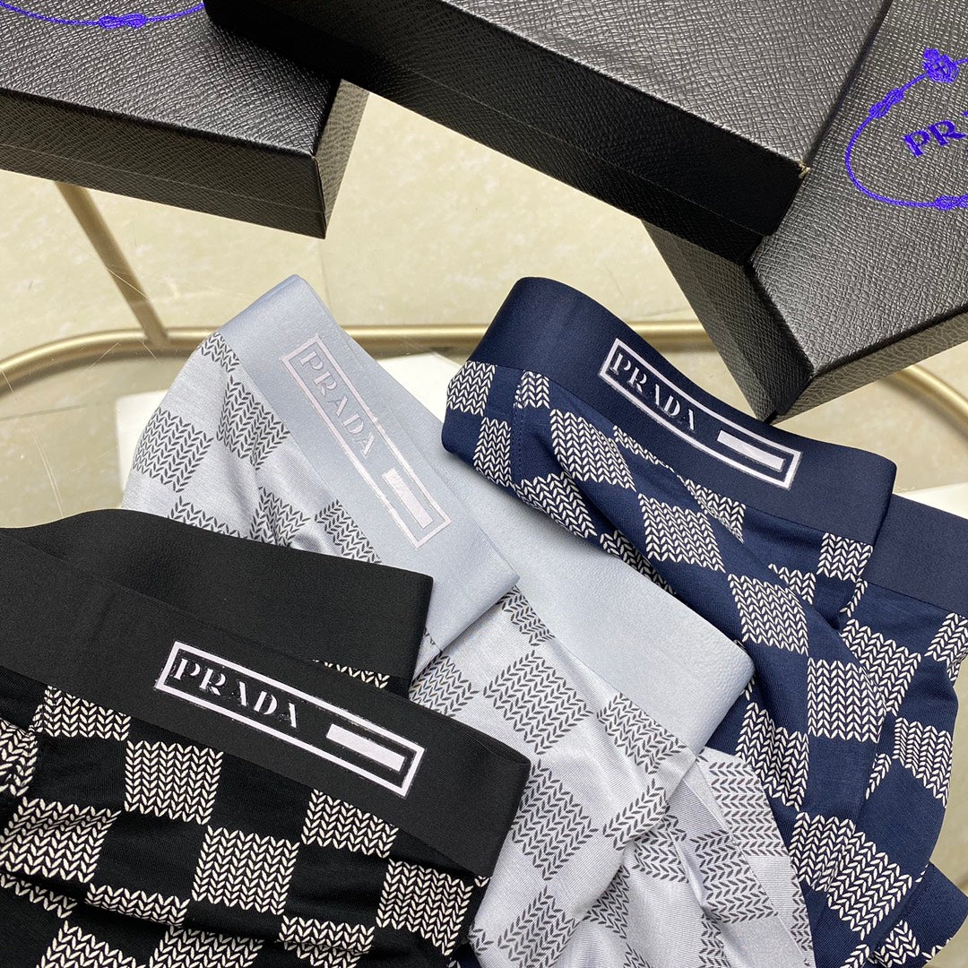 Prada Cotton Men's Boxer Briefs - 3-Piece Box - Sizes L-XXXL