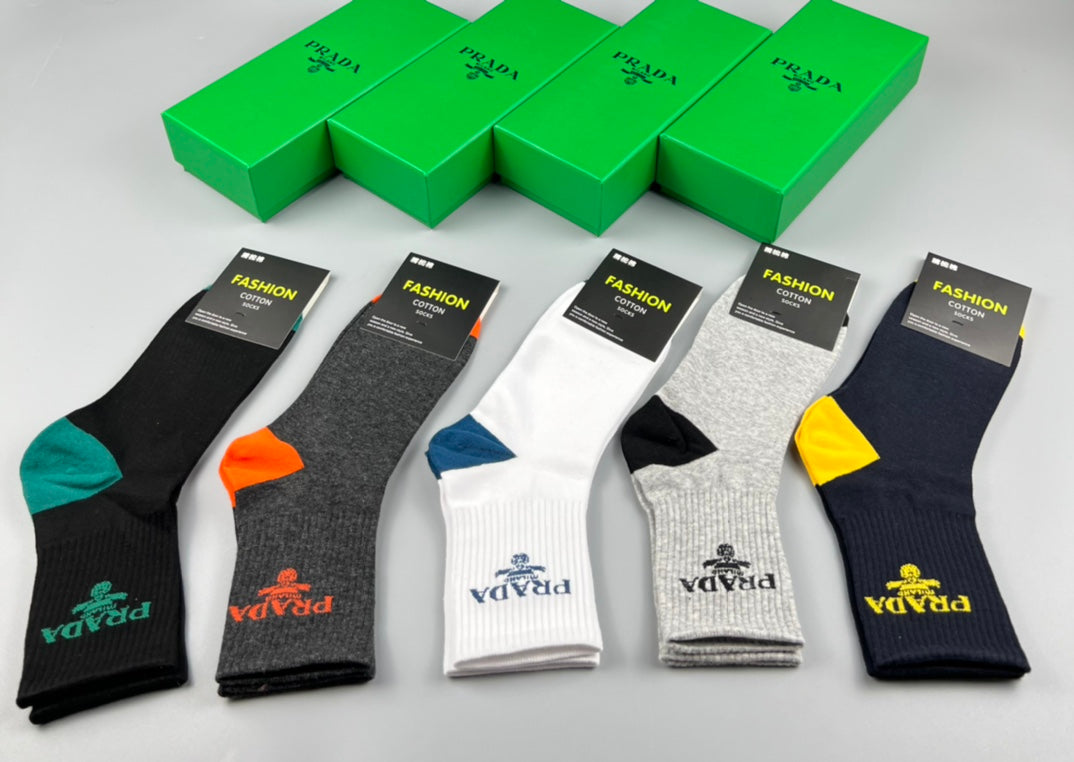 Prada Combed Cotton Crew Socks