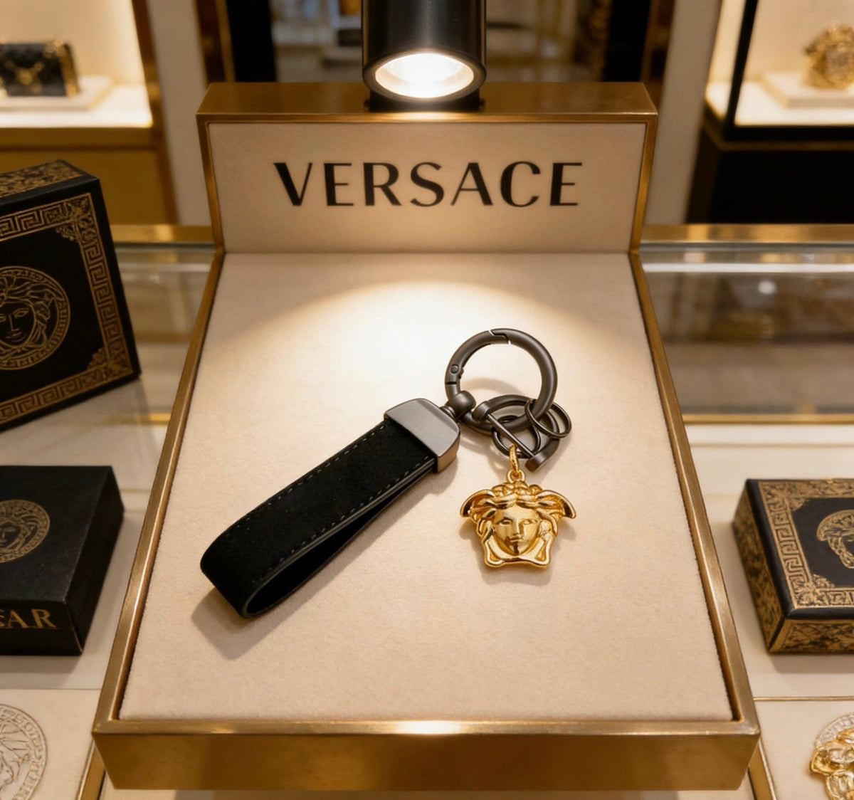 Martin Graham bag charm in polished metal-tone – detail view
