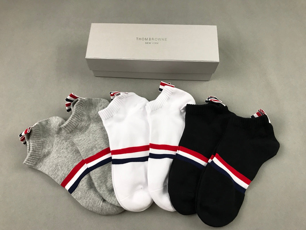 Thom Browne Cotton Crew Socks - 6-Pair Set