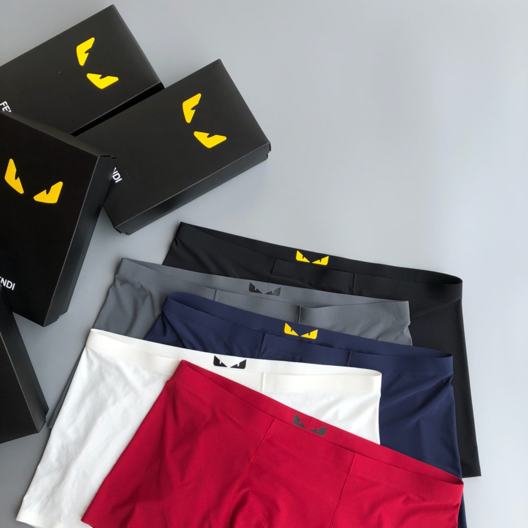 Fendi Goat-milk silk Eye Graphics Men's Boxer Briefs - 3-Piece Box