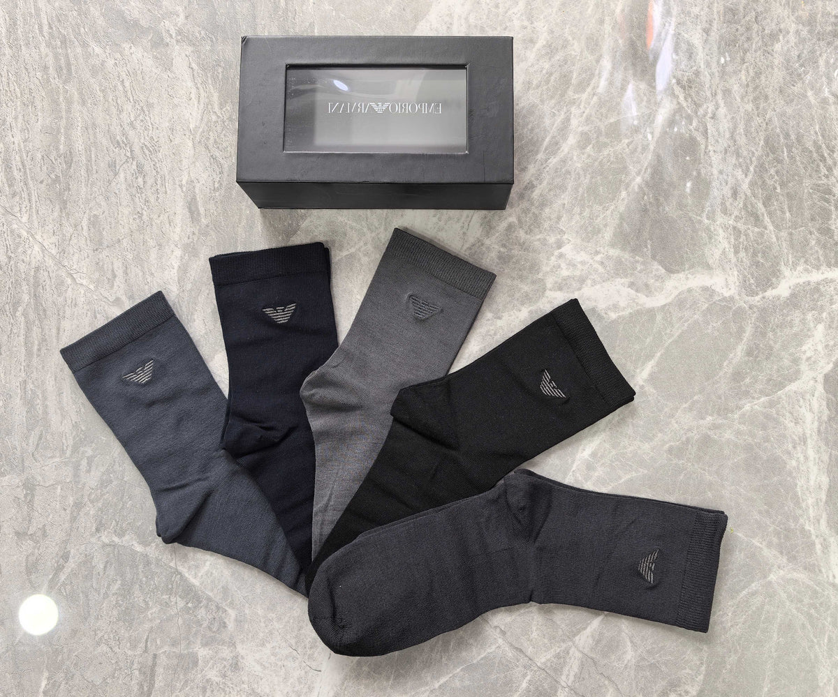 Emporio Armani Business Crew Socks - 5-Pair Box