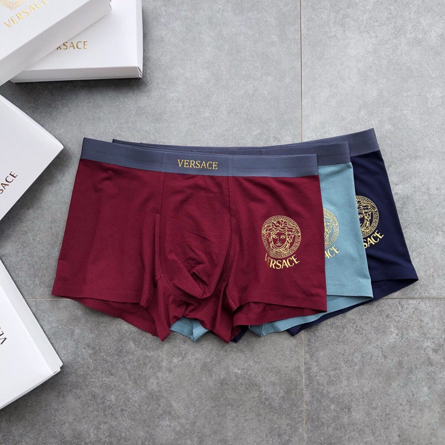 Versace Contrast-Waistband Modal-Blend Boxer Briefs - Box of 3