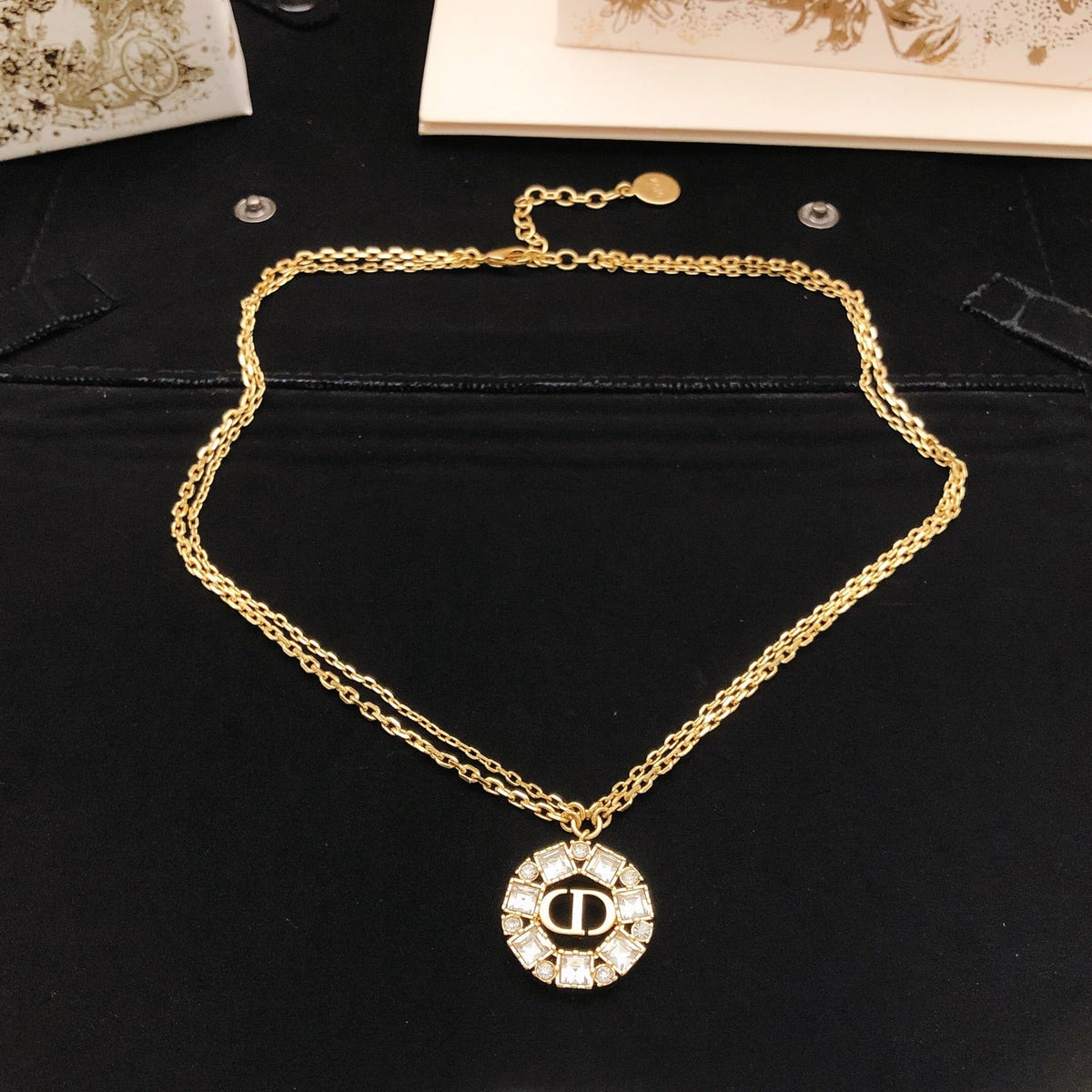 Martin Graham pendant necklace in polished metal-tone – detail view