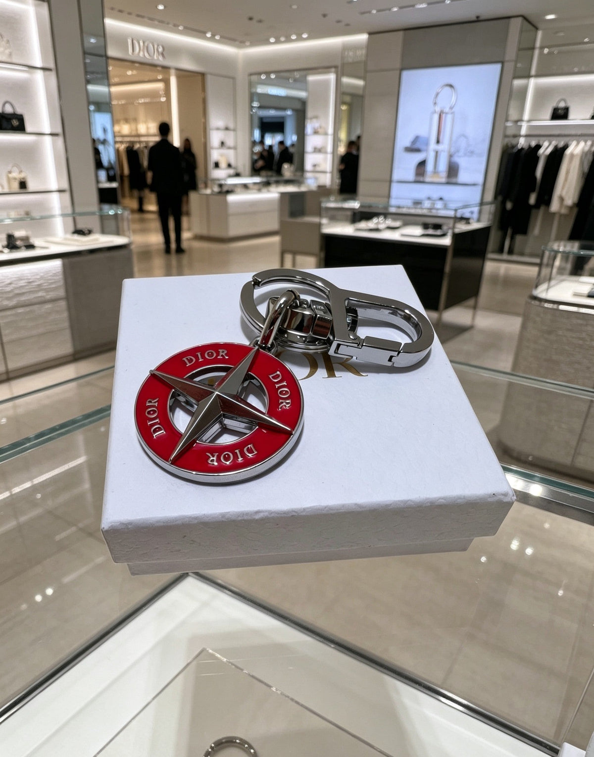 Martin Graham bag charm in polished metal-tone – detail view