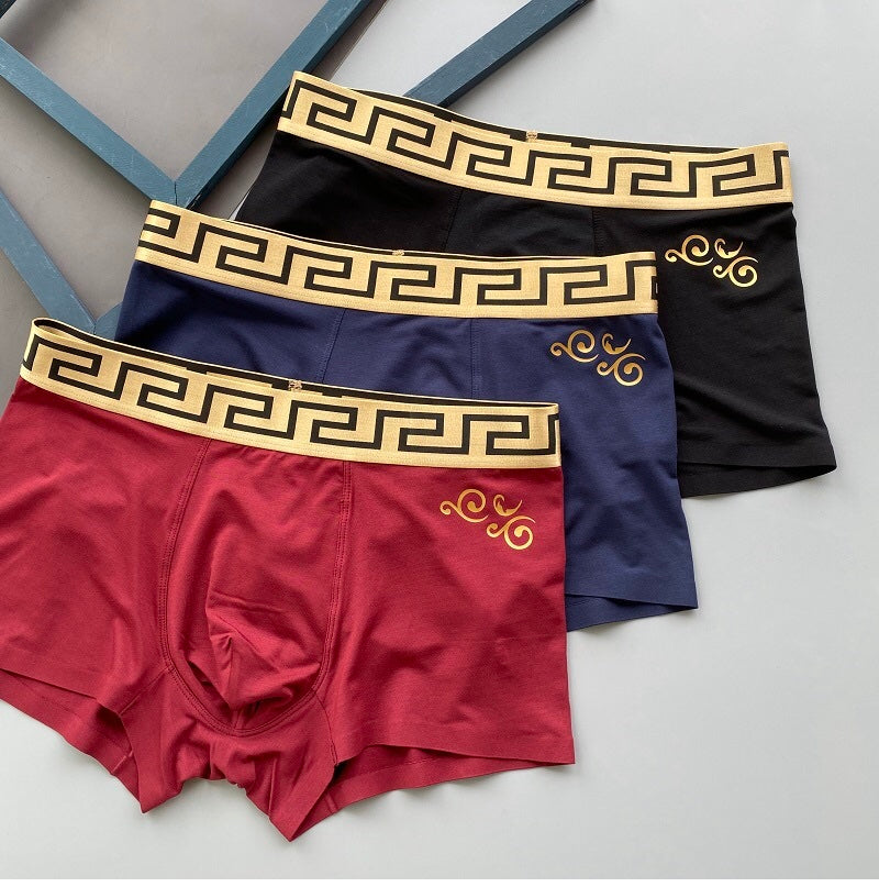Versace 93/7 Modal-Spandex Men's Boxer Briefs - 3-Piece Box - Sizes L-XXXL