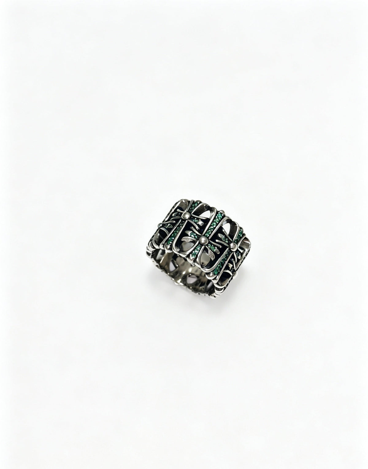 Martin Graham ring in polished metal-tone – detail view