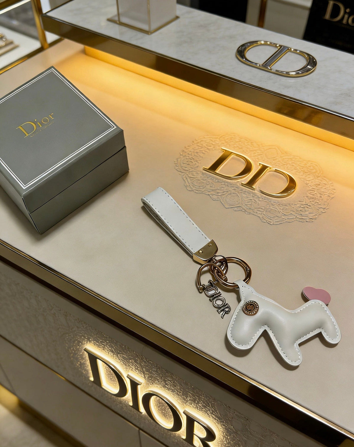 Martin Graham bag charm in polished metal-tone – detail view