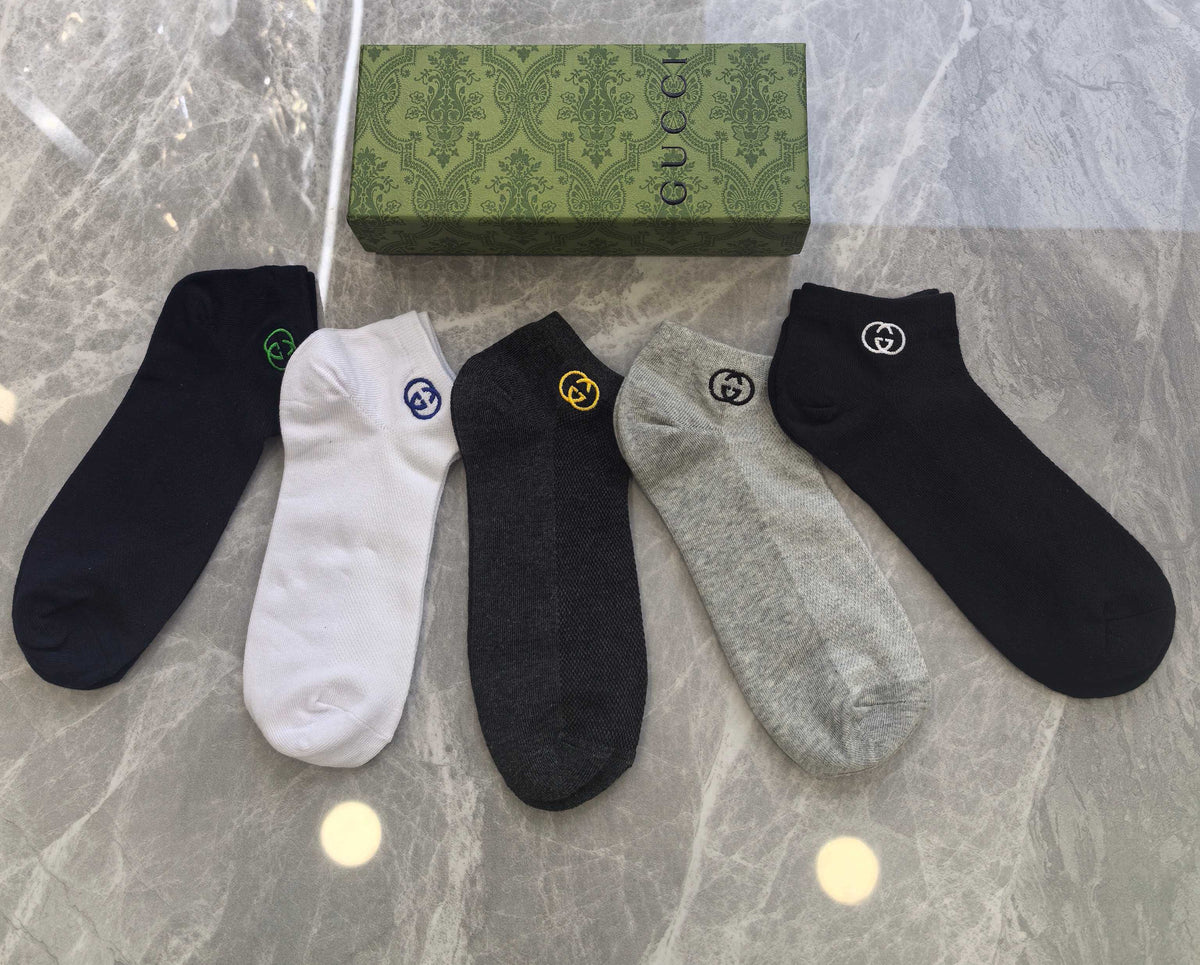 Gucci Massage No-Show Socks – 5-Pair Pack