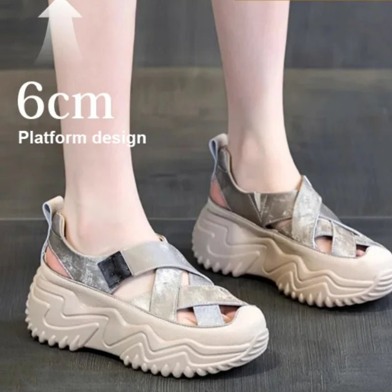 Women's Hollow Sandals with Thick Sole Clothing & Accessories