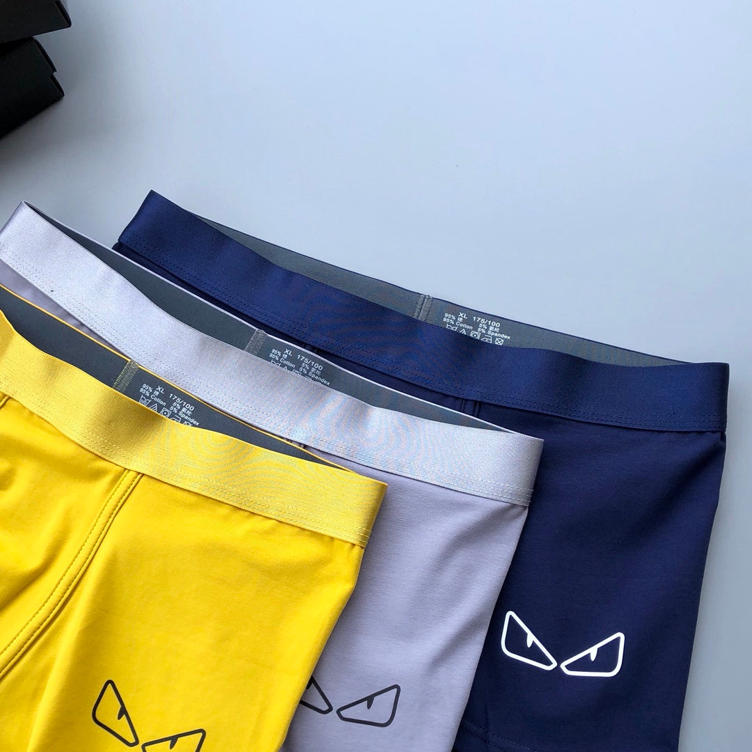 Fendi Eye Graphics Men's Boxer Briefs - 3-Piece Box
