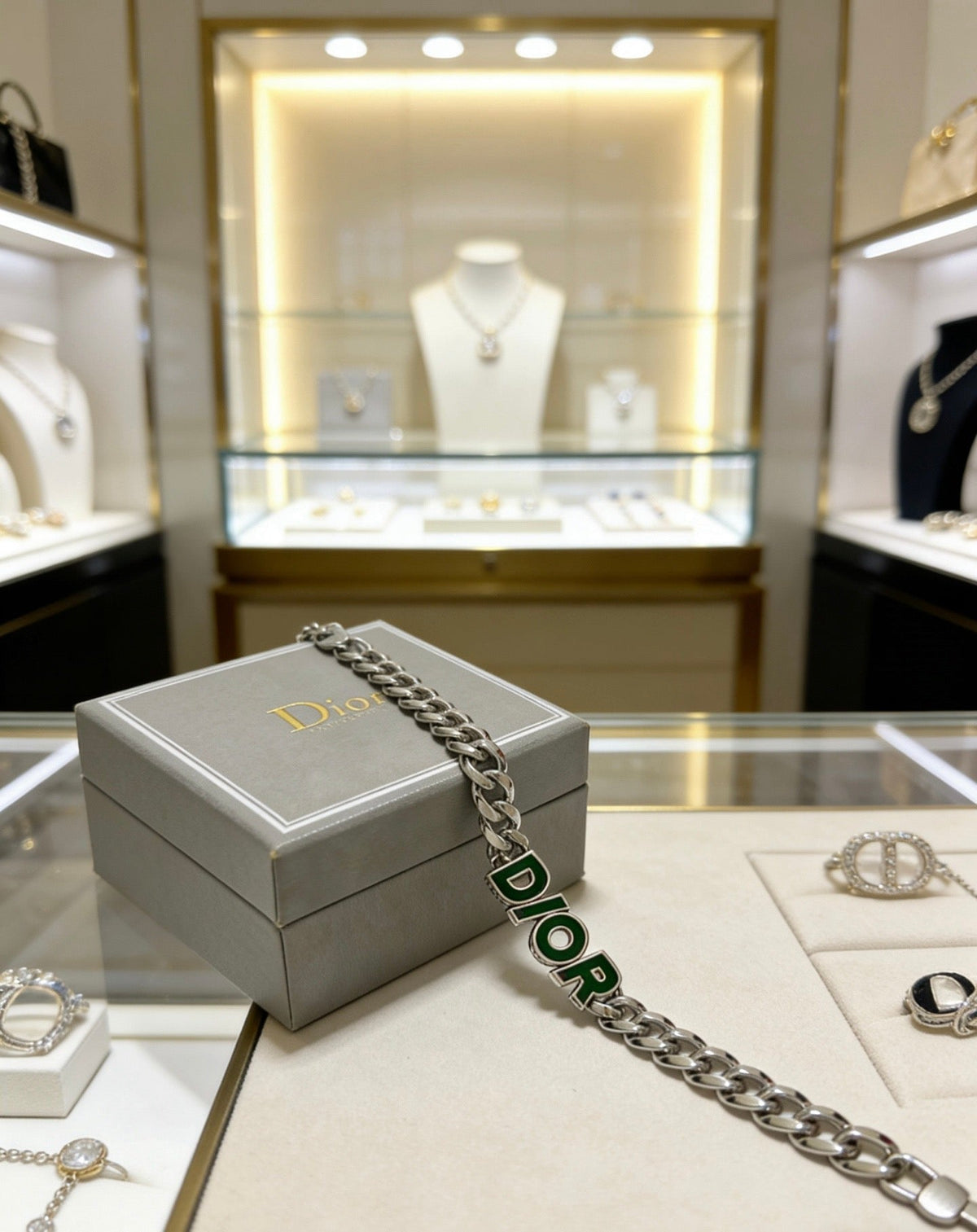 Martin Graham pendant necklace in polished metal-tone – detail view