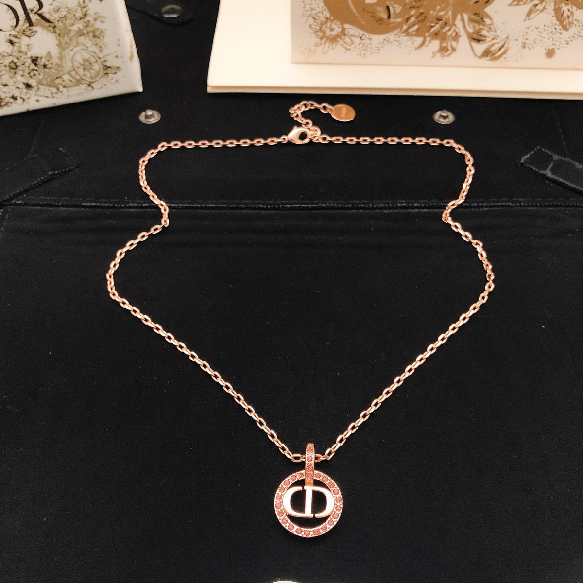 Martin Graham pendant necklace in polished metal-tone – detail view