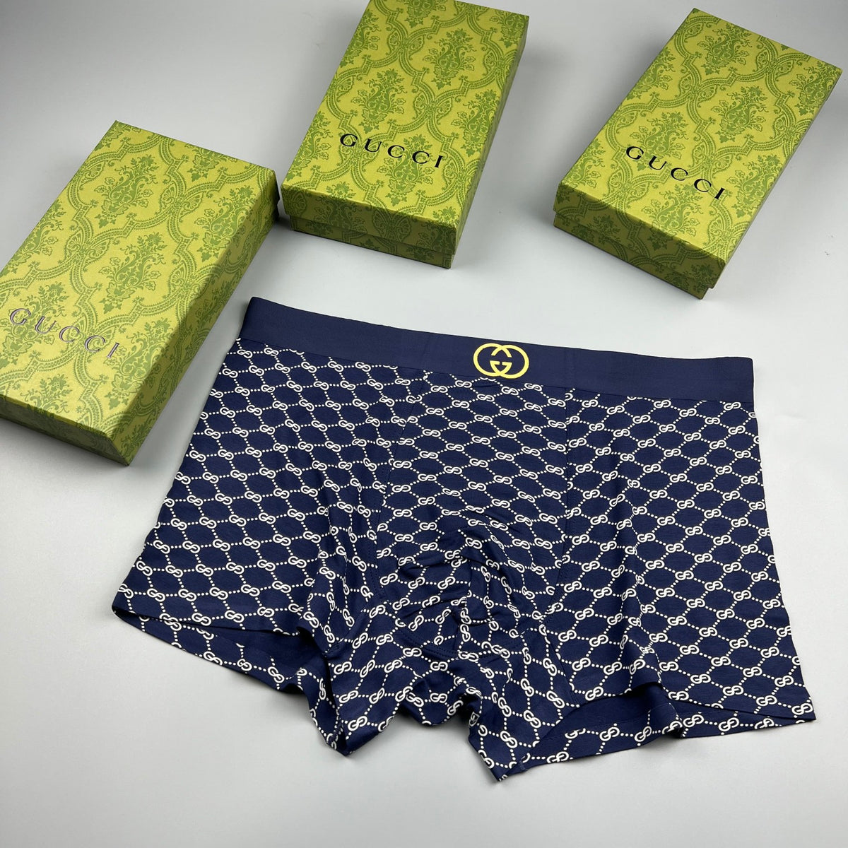 Gucci Repeating Monogram-Style Patterns Men's Boxer Briefs - 3-Piece Box