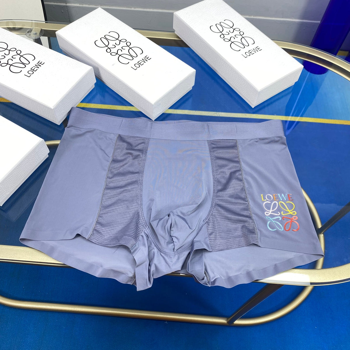 Loewe Colourful Anagram-Style Men's Boxer Briefs - 3-Piece Box