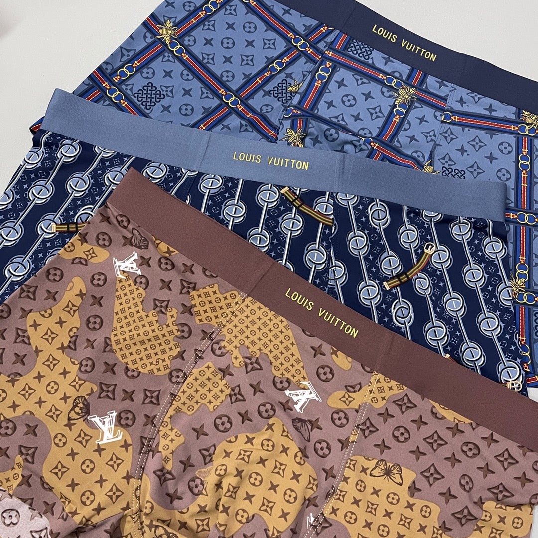 Louis Vuitton Nylon Blend Men's Boxer Briefs - 3-Piece Box - Sizes L-XXXL