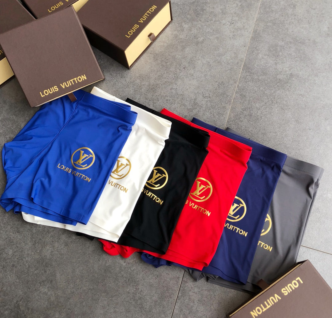 Louis Vuitton Contrast Waistbands And Understated Front Branding Men's Boxer Briefs - 3-Piece Box