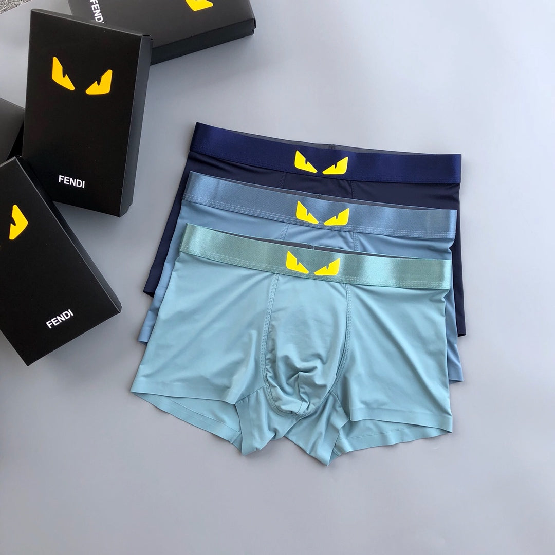 Fendi Bold Eye Graphics Men's Boxer Briefs - 3-Piece Box