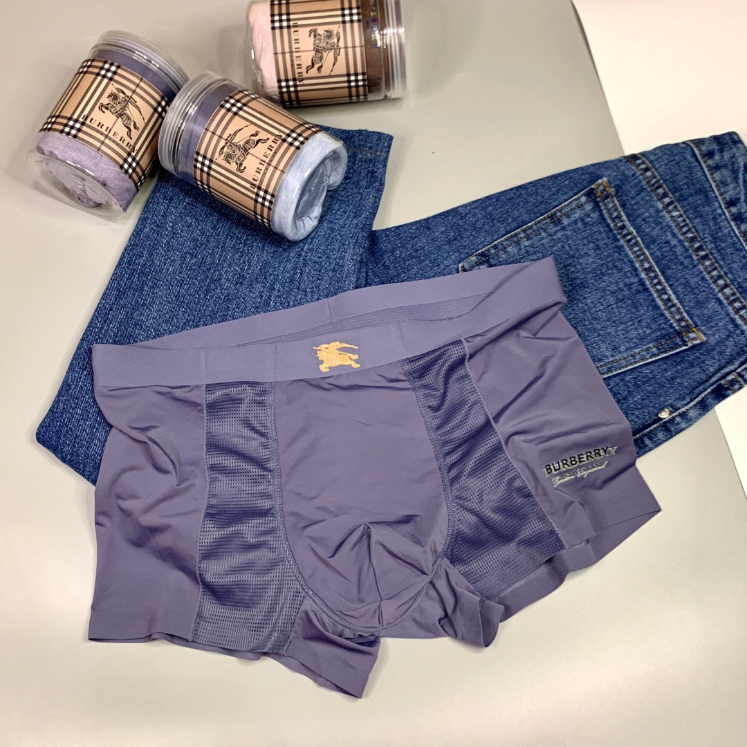 Burberry Small Embroidered Motifs Men's Boxer Briefs - 3-Piece Box