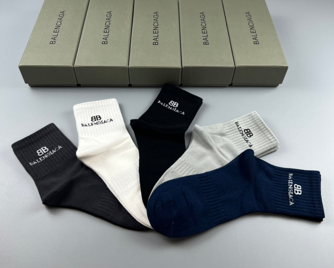 Loro Piana Restrained Wordmarks Crew Socks - 5-Pair Set