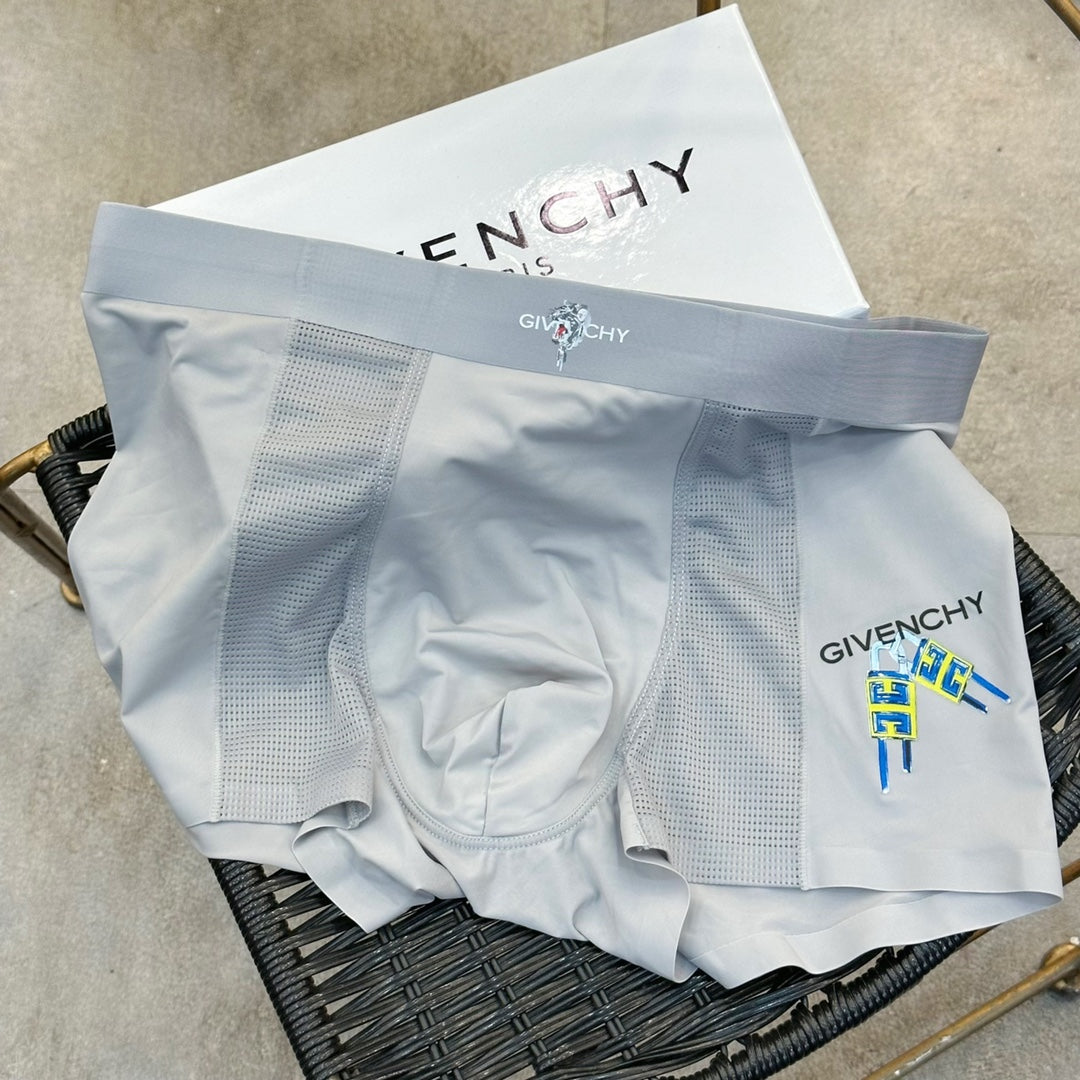 Givenchy Contrast Waistbands And Understated Front Branding Men's Boxer Briefs - 3-Piece Box