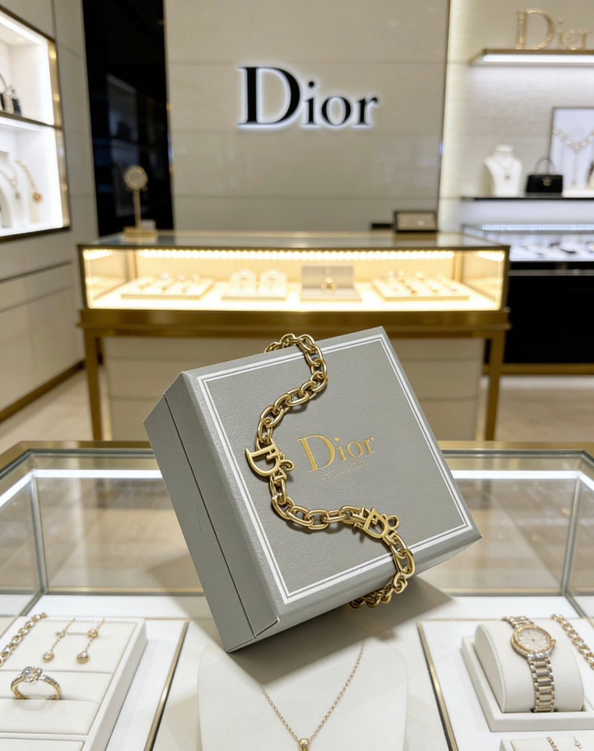 Martin Graham pendant necklace in polished metal-tone – detail view