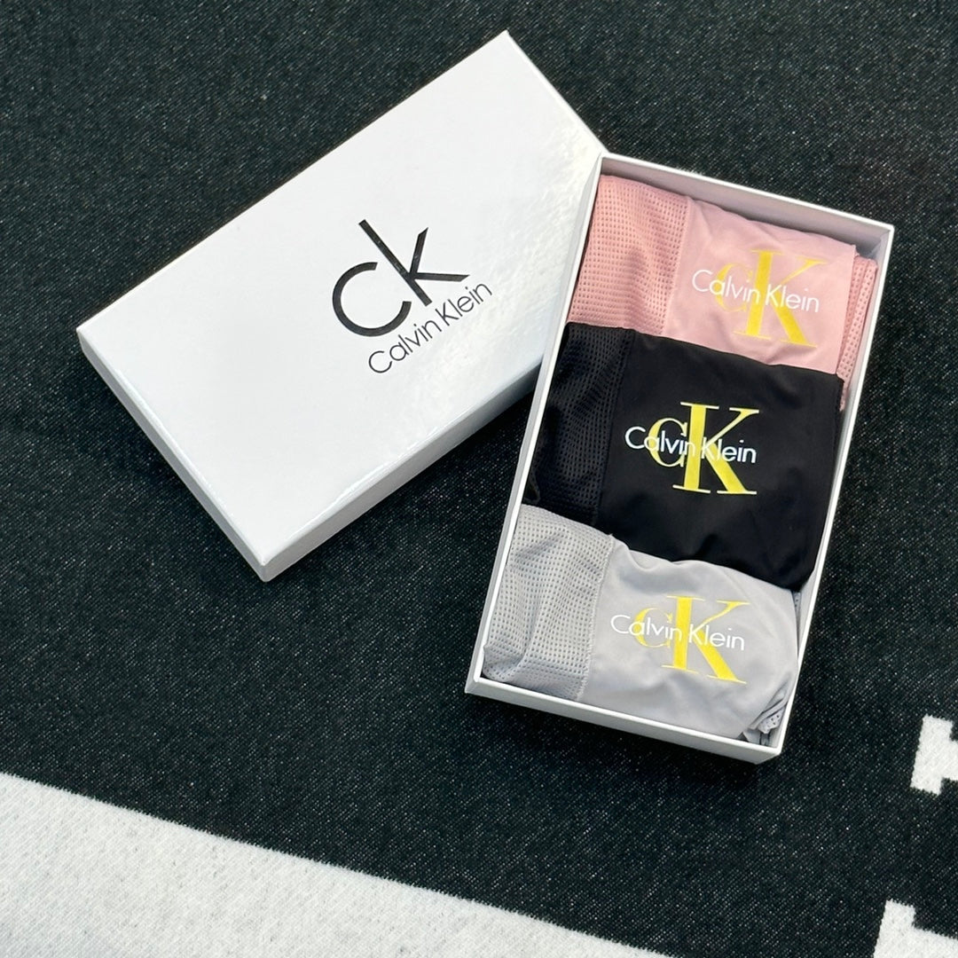 Louis Vuitton Solid Panels And Visible Emblem Details Men's Boxer Briefs - 3-Piece Box