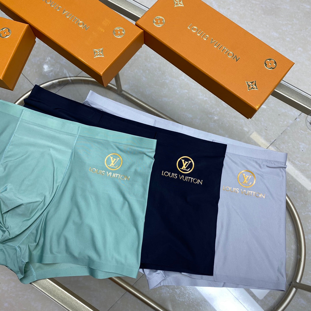 Louis Vuitton Ice-Silk Men's Boxer Briefs - 3-Piece Box - Sizes L-XXXL