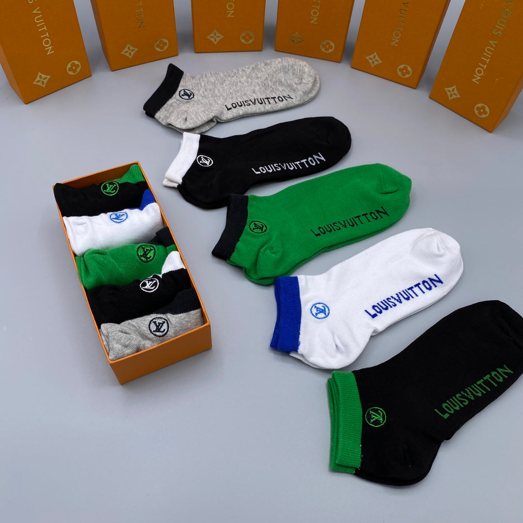 Louis Vuitton No-Show Socks - 5-Pair Set