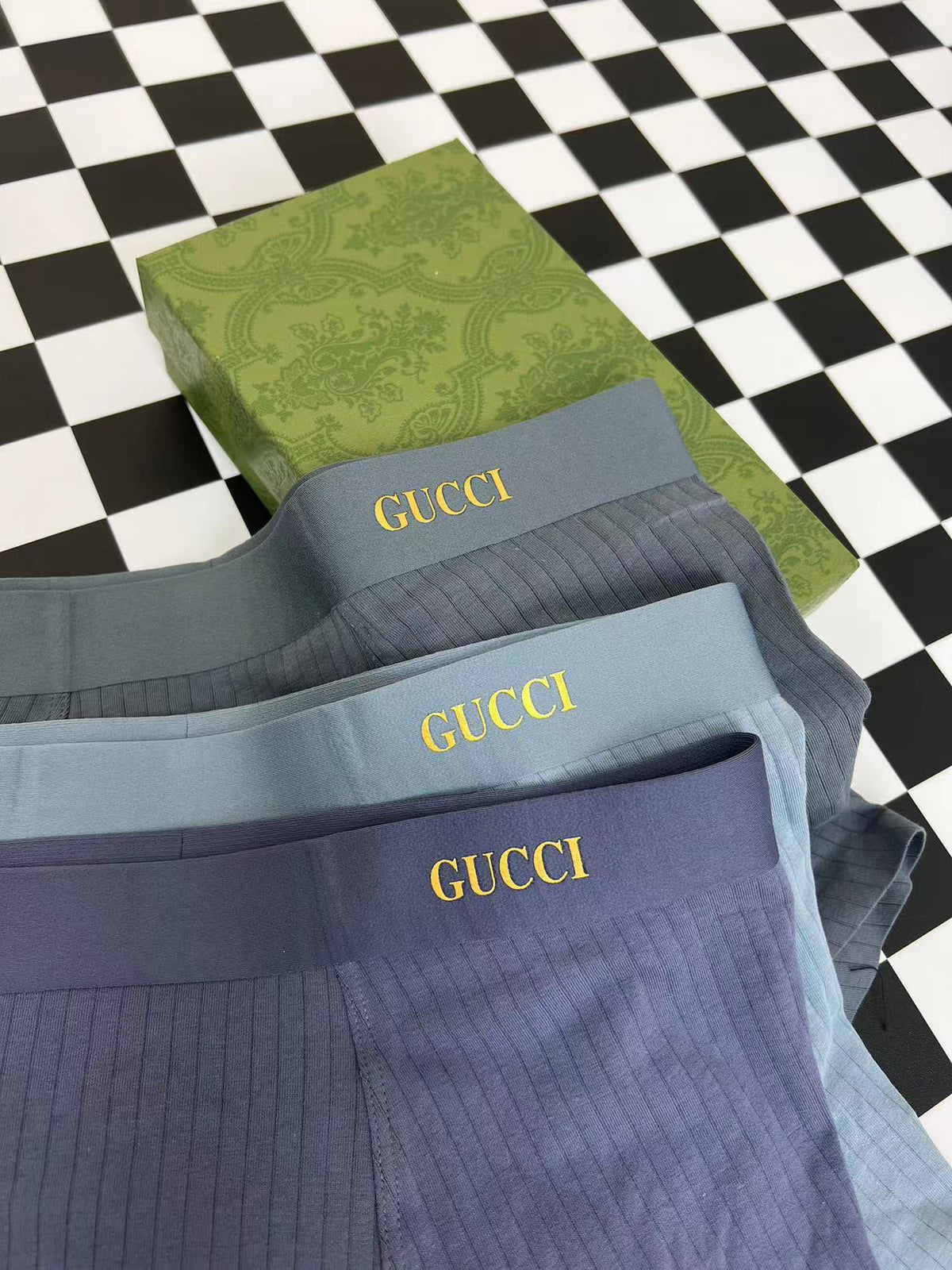 Gucci Gold-Tone Wordmark Men's Boxer Briefs - 3-Piece Box
