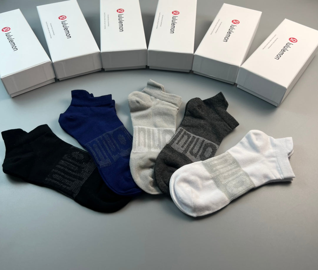 Lululemon Cotton No-Show Socks - 5-Pair Set
