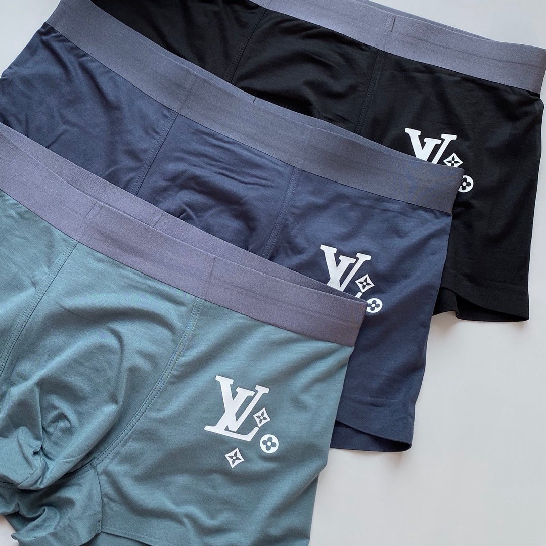 Louis Vuitton Small Emblem Men's Boxer Briefs - 3-Piece Box