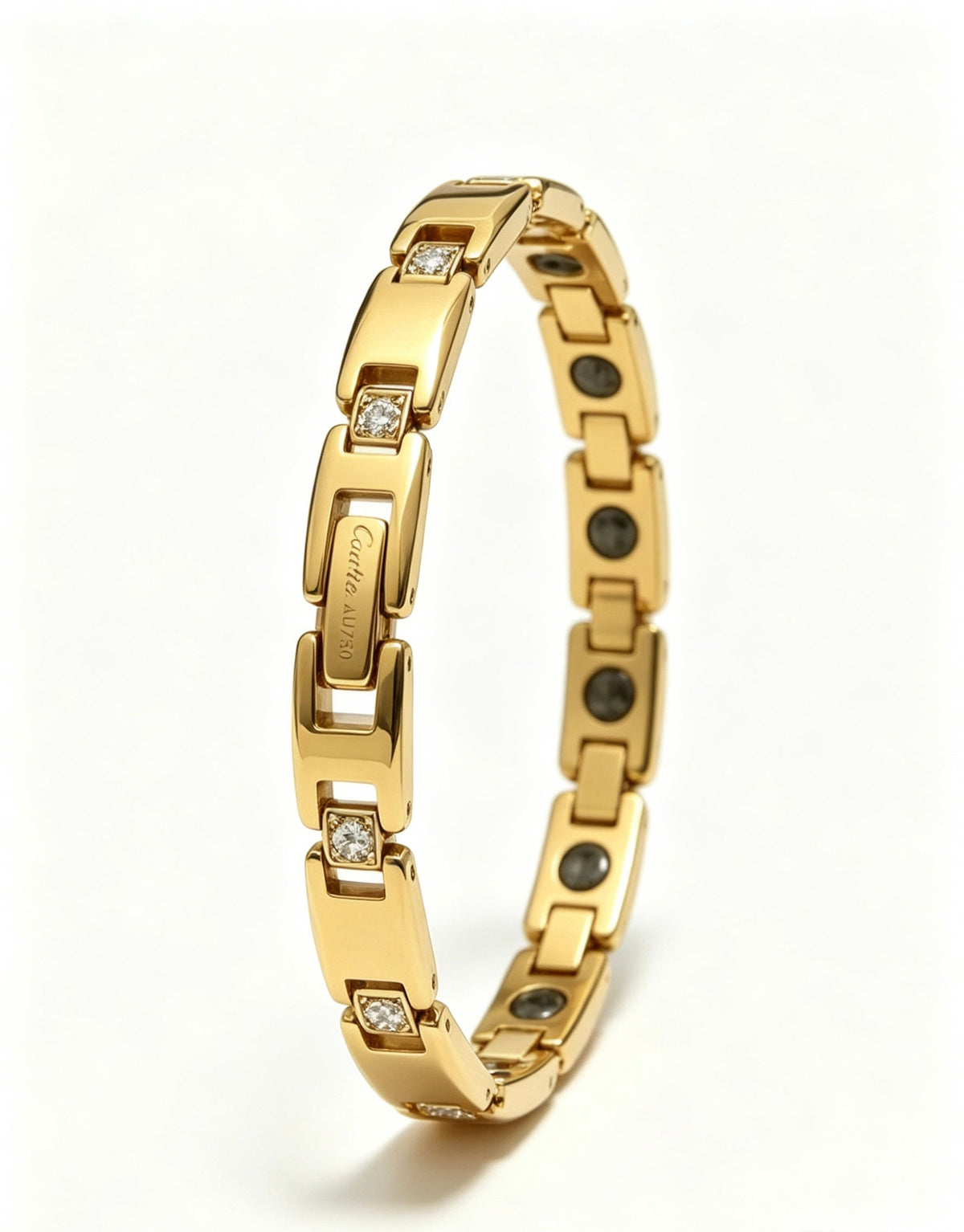 Martin Graham bracelet in polished metal-tone – detail view