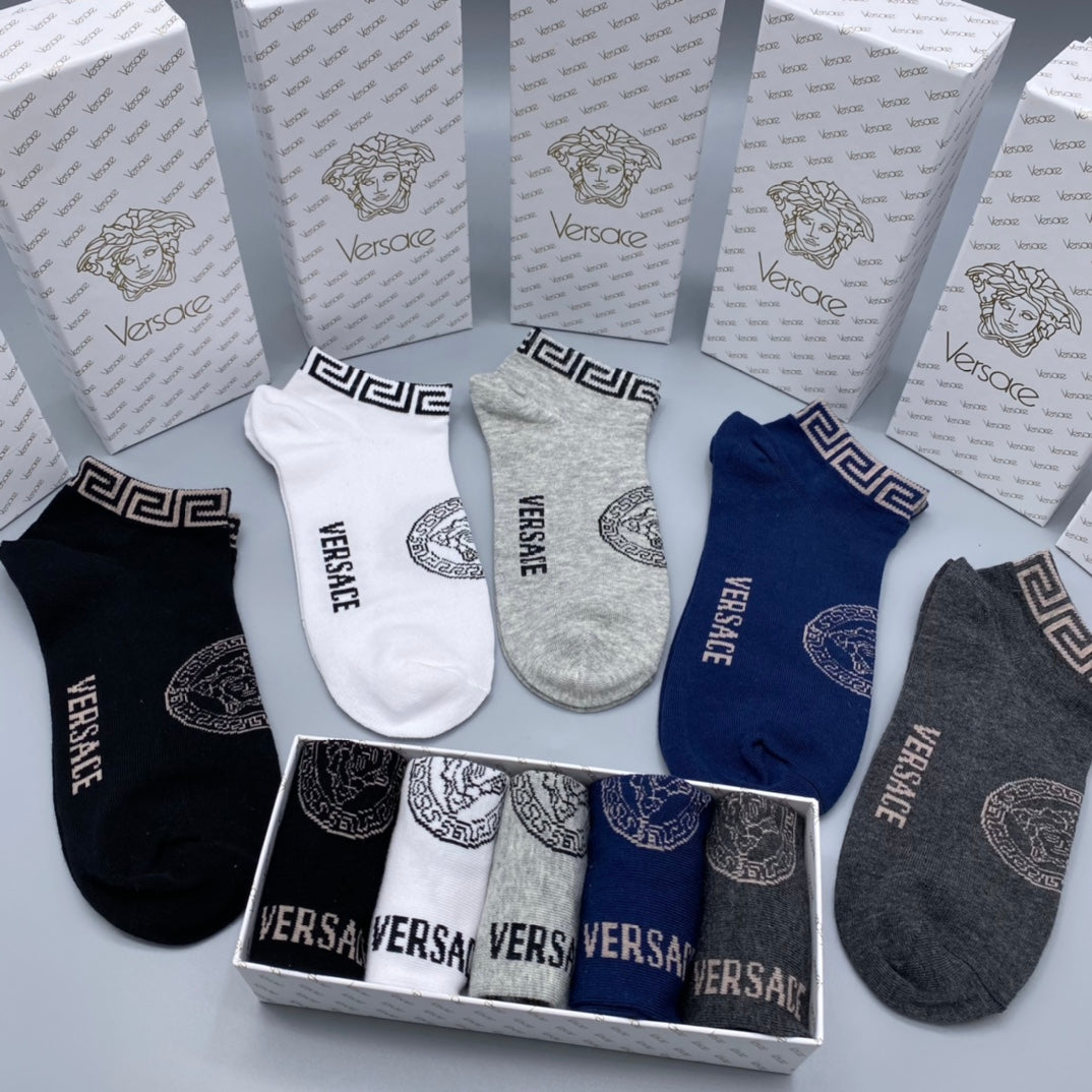 Versace Bold Wordmarks No-Show Socks