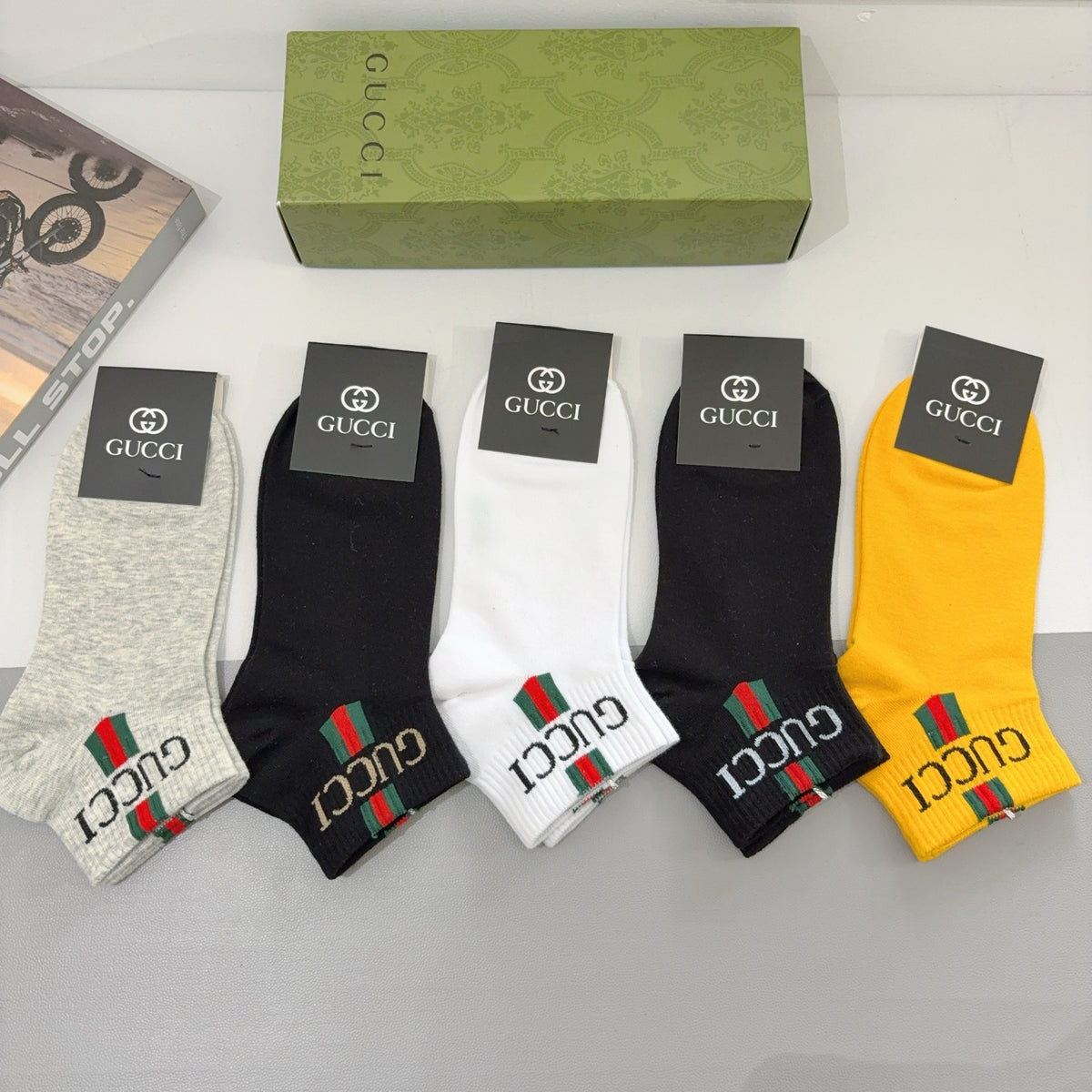 Gucci Cotton Short Socks – 5-Pair Pack