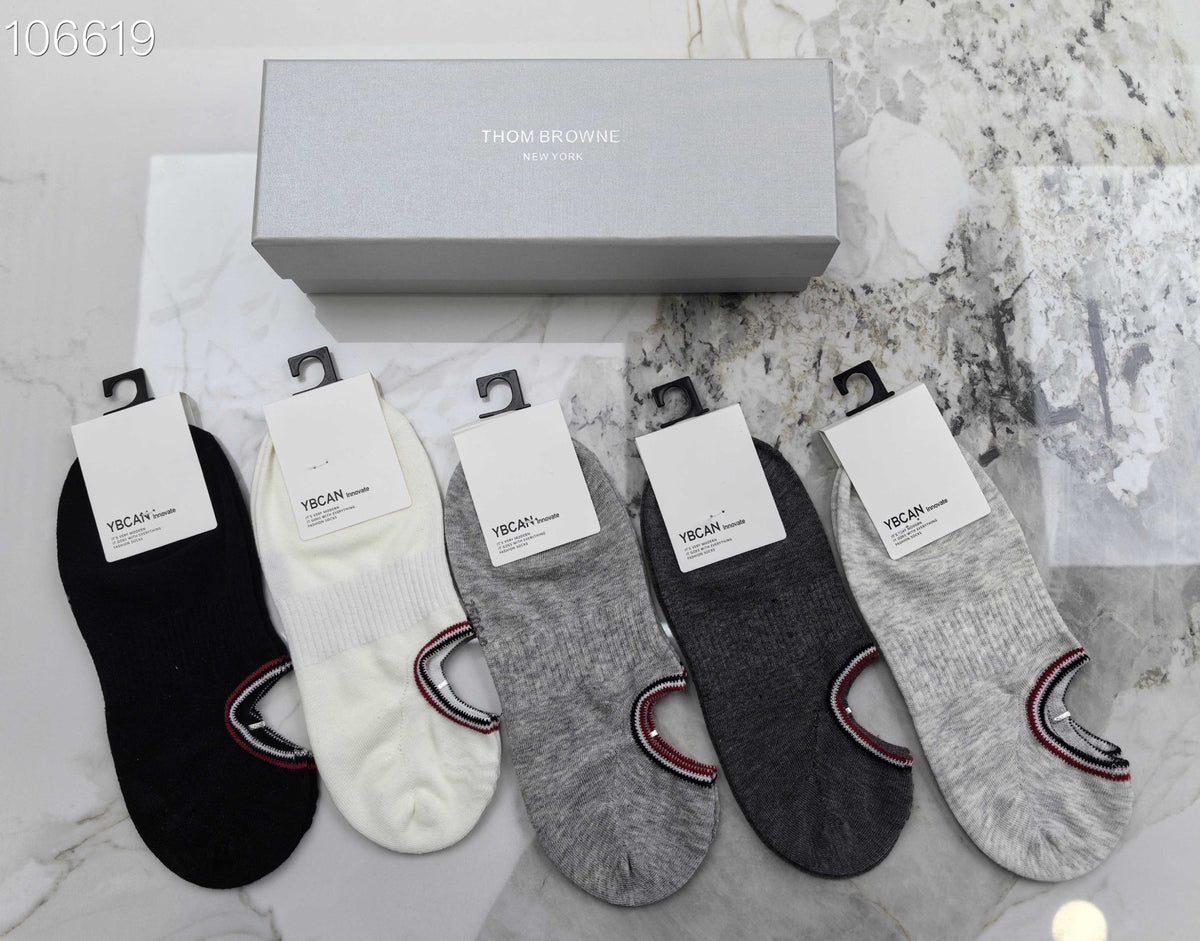 TB Cotton Stay-Put Heel Low-Cut Socks