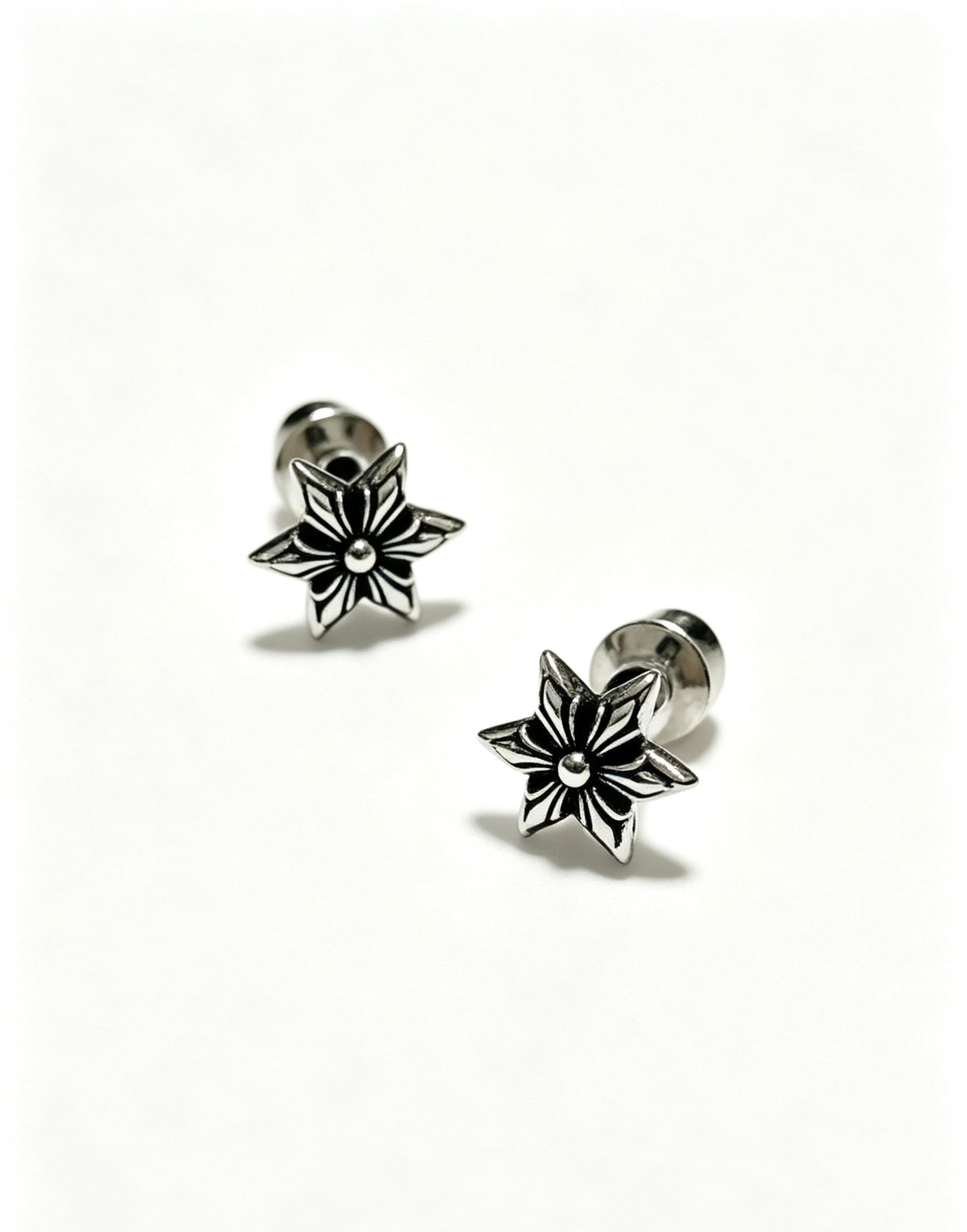 Martin Graham earrings in polished metal-tone – detail view