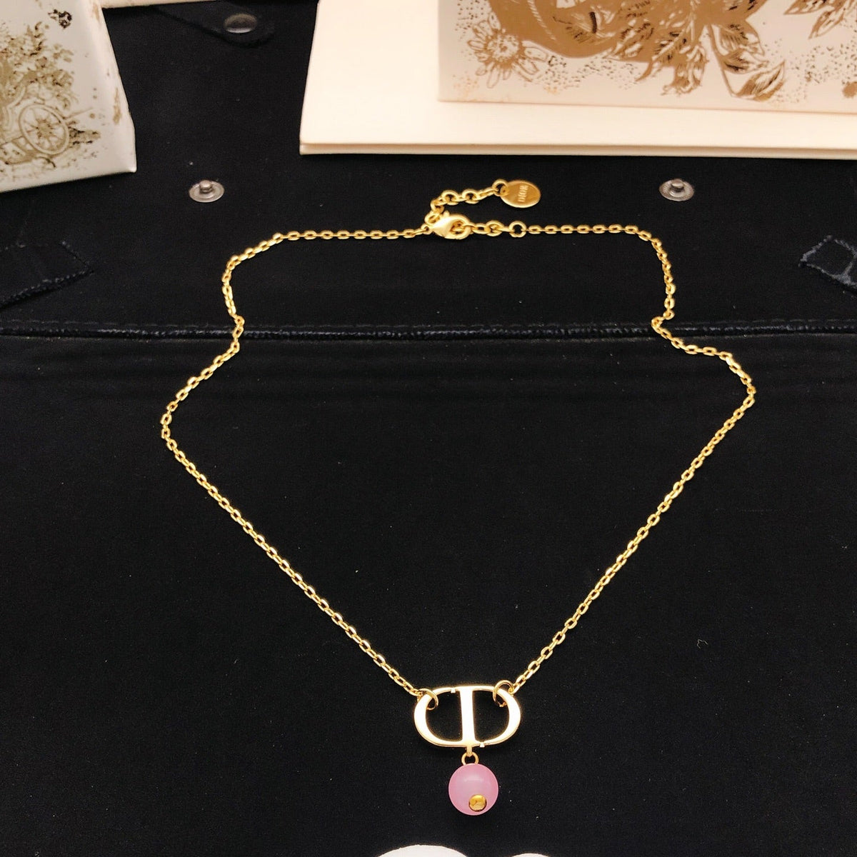 Martin Graham pendant necklace in polished metal-tone – detail view