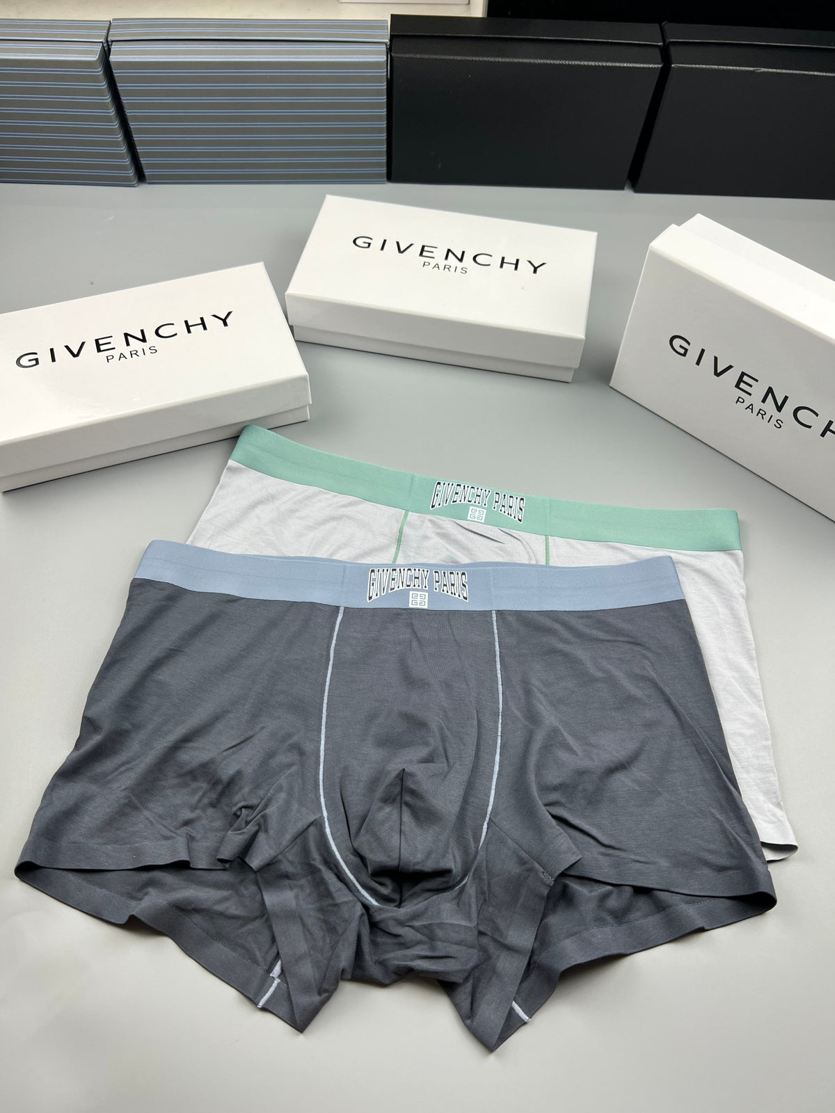 Givenchy Modal Tonal Waistbands Men's Boxer Briefs - 3-Piece Box