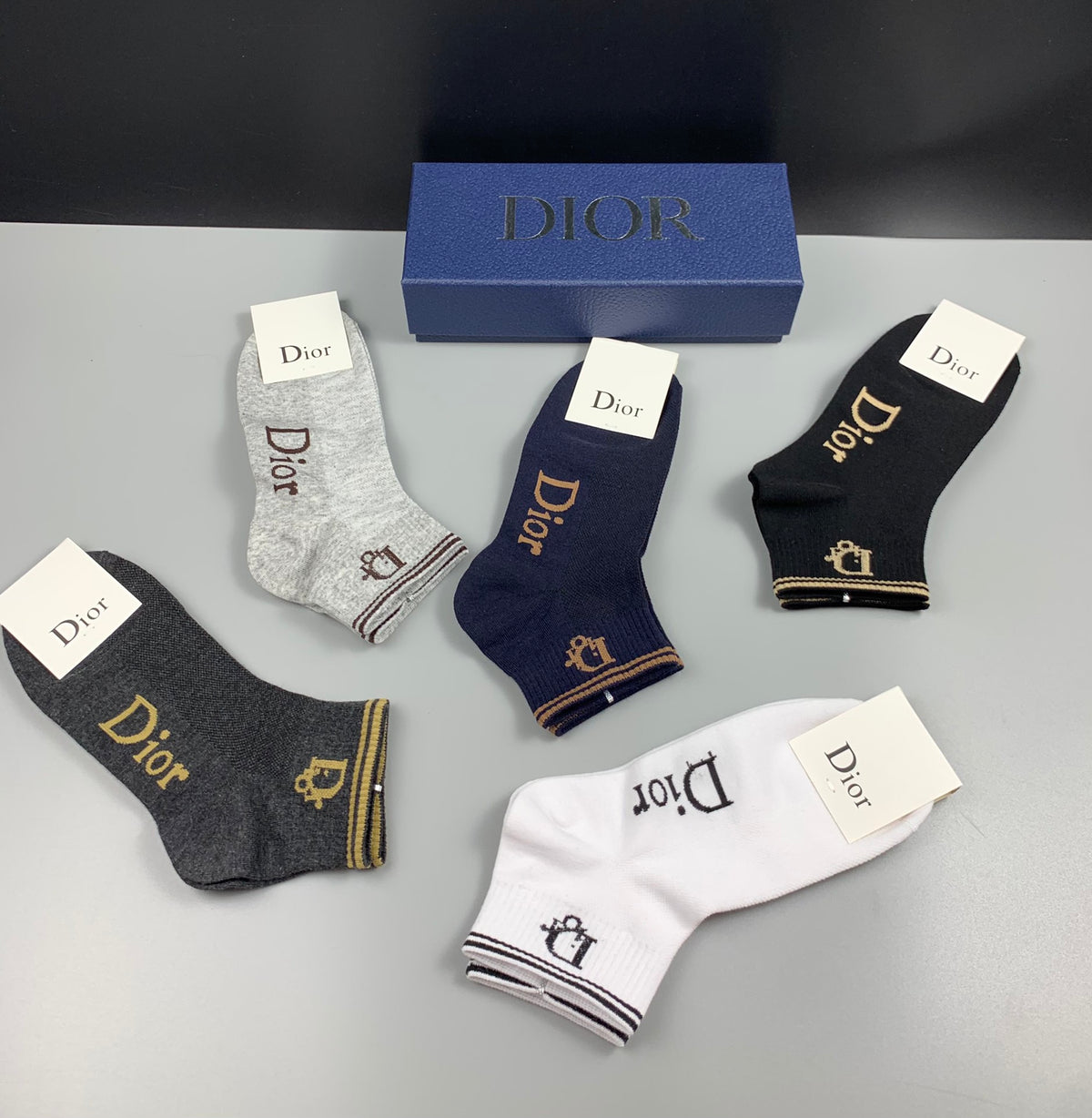 Dior Cotton Breathable Socks – 5-Pair Pack