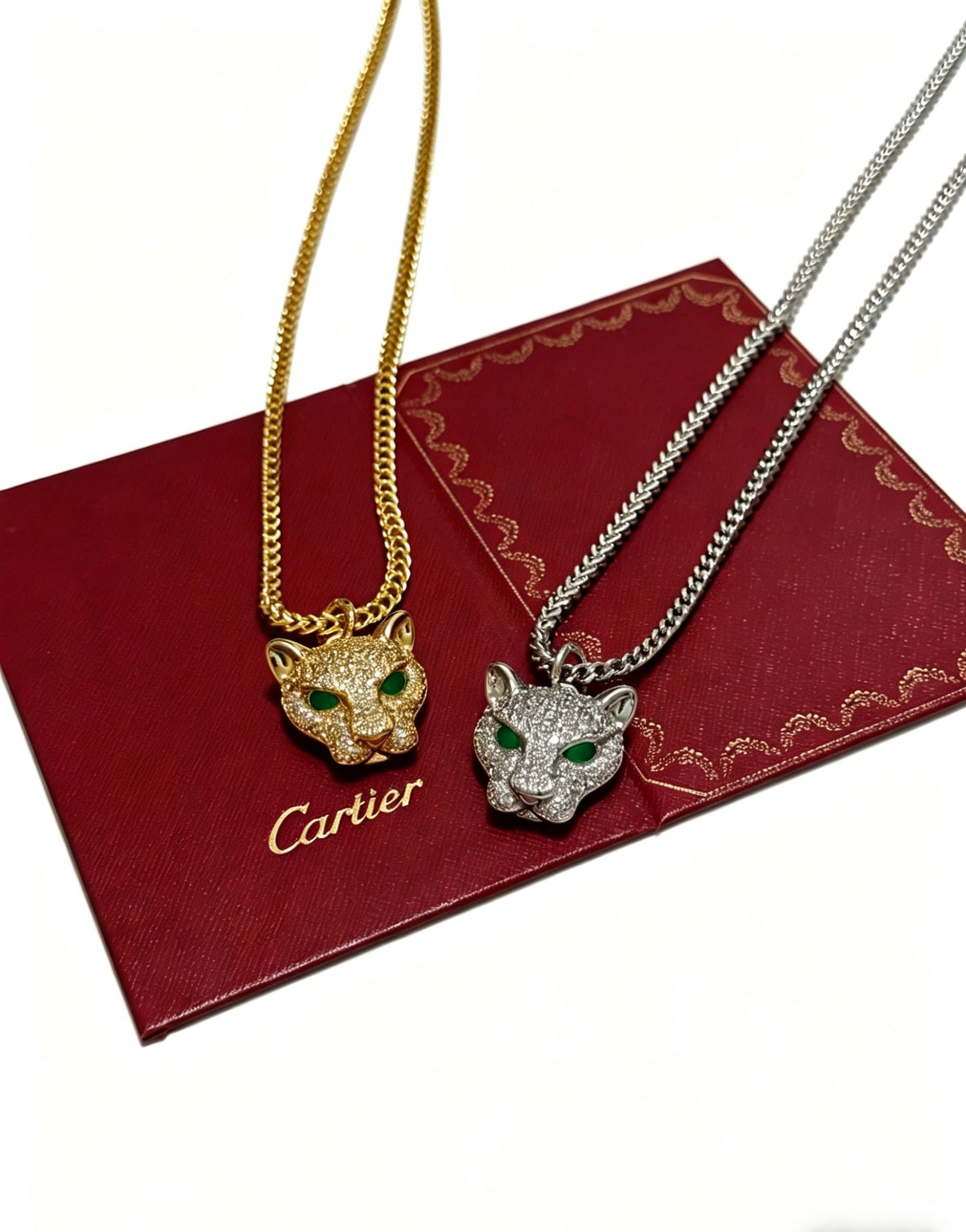Martin Graham pendant necklace in polished metal-tone – side detail